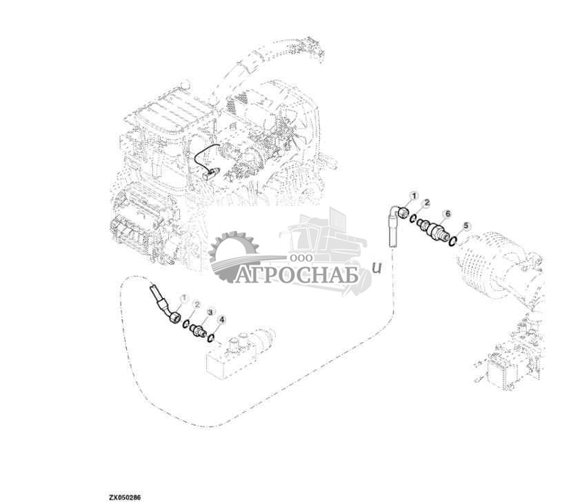 Гидравлические шланги, клапан низкого давления 
